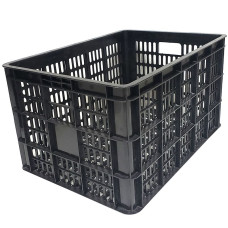 CANASTO PLASTICO NEGRO 48 X 34 X 26 PVC