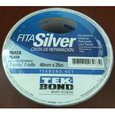 CINTA SILVER PLATA 48 MM X 25 MTS. TEK-BOND