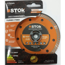 DISCO DIAMANTADO TURBO FINO 115 MM STOK
