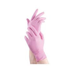 GUANTES DE NITRILO ROSA POR CAJA TALLE M