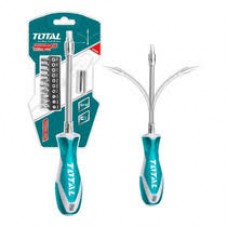 DESTORNILLADOR FLEXIBLE C/12 PUNTAS TOTAL THT250FL1206
