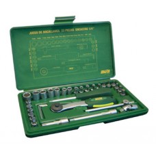 JUEGO DE BOCALLAVES 1/4 MOTA 33 PZAS. EK14