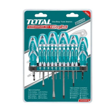 JUEGO DE 18 DESTORNILLADORES INDUSTRIAL TOTAL THT250618