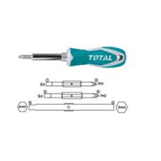 DESTORNILLADOR DE PUNTAS INTERCAMB. INDUSTRIAL 6 EN 1 TOTAL THT250676