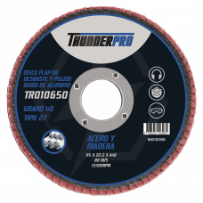 DISCOS FLAP OXIDO DE ALUMINIO THUNDER PRO 115 G 80